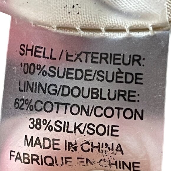 Elie Tahari Suede Embroidered Top Small Laser Cut Boho Western Luxe Beige - Picture 4 of 14